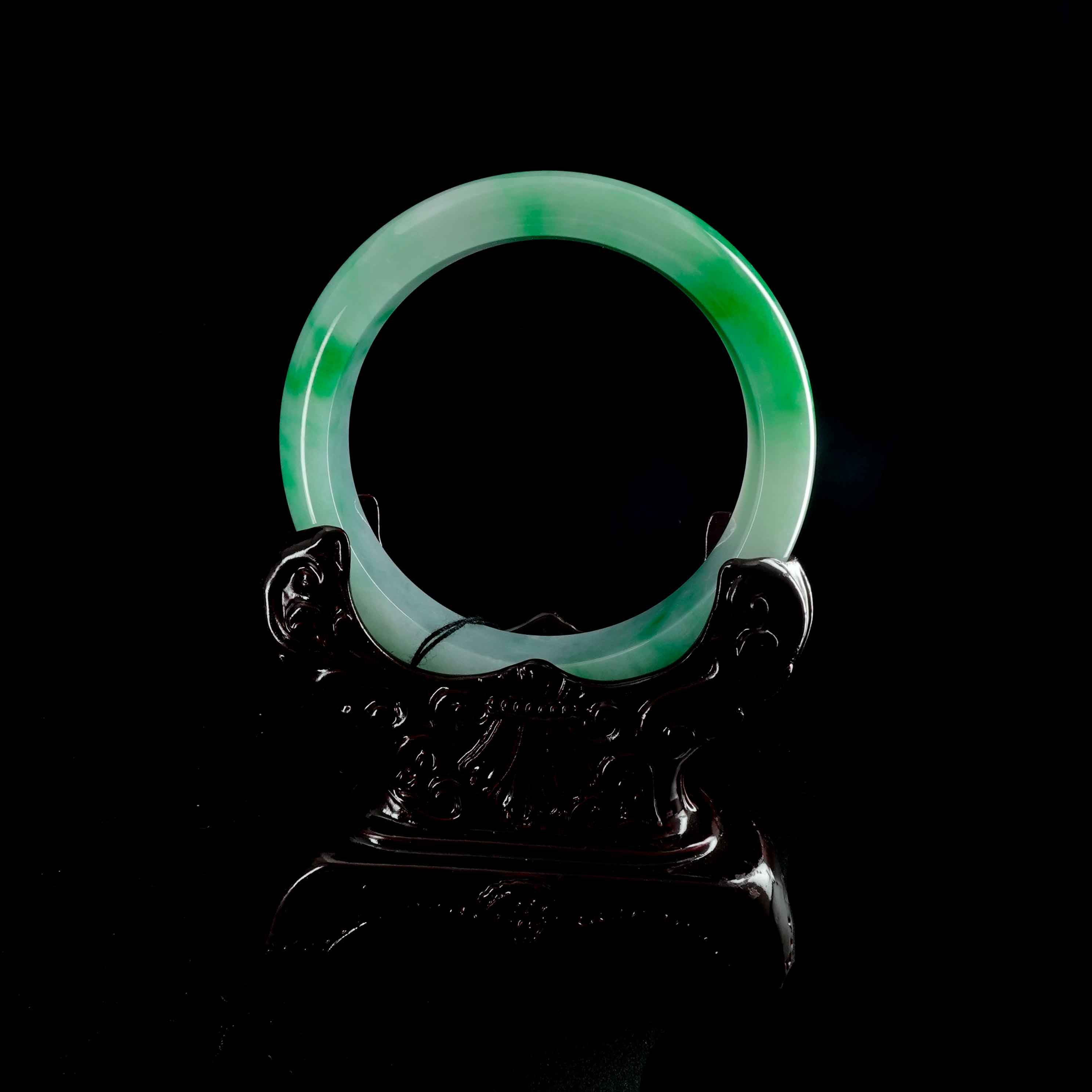 Authentic Handcrafted Jade Bangle Bracelet - Natural Green Nephrite Jade Stone Bangle for Women - Elegant Jewelry Gift for Birthday, Anniversary & Special Occasions - Perfect for Meditation, Yoga & Spiritual Healing