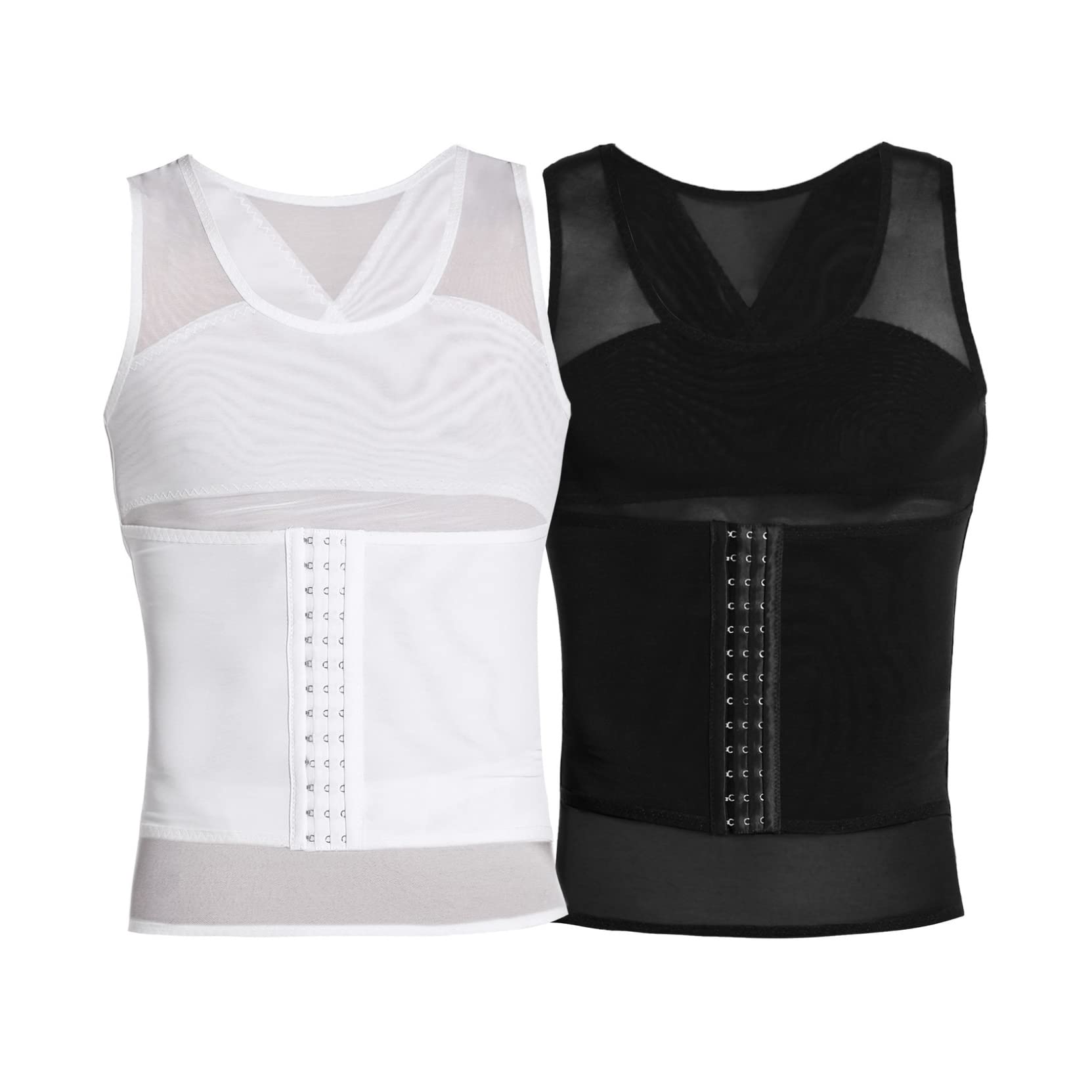 Hoxekle Men's Waist Trimmer Vest - Breathable Slimming Body Shaper, Gym Workout Abdomen Compression Shirt for Body Shaping & Weight Loss - Perfect for Fitness Training, Postpartum Recovery & Daily Wear