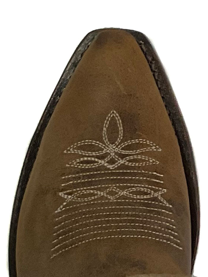 Old West LF1610 Women's Snip Toe Western Boots - Brown Cowgirl Boots for Country Dancing, Rodeo & Casual Wear