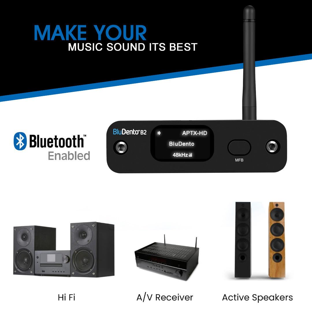 High-Fidelity B2 aptX HD & LDAC Bluetooth 5.1 Audio Receiver with ESS DAC - Hi-Res Wireless Adapter for Home Theater, Analog RCA, Digital Coaxial/Optical Outputs - Perfect for Audiophiles & Music Streaming Enthusiasts