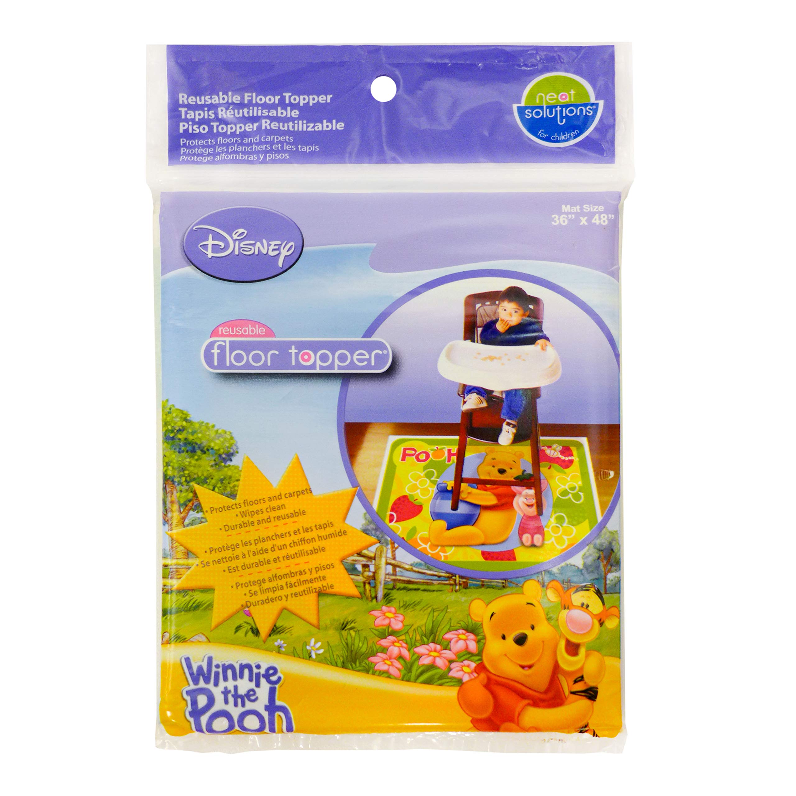 Disney Winnie The Pooh Waterproof Meal and Play Mat for Babies - Cute Nursery Floor Mat for Feeding, Playtime & Tummy Time | Perfect for Daycare, Home & Travel