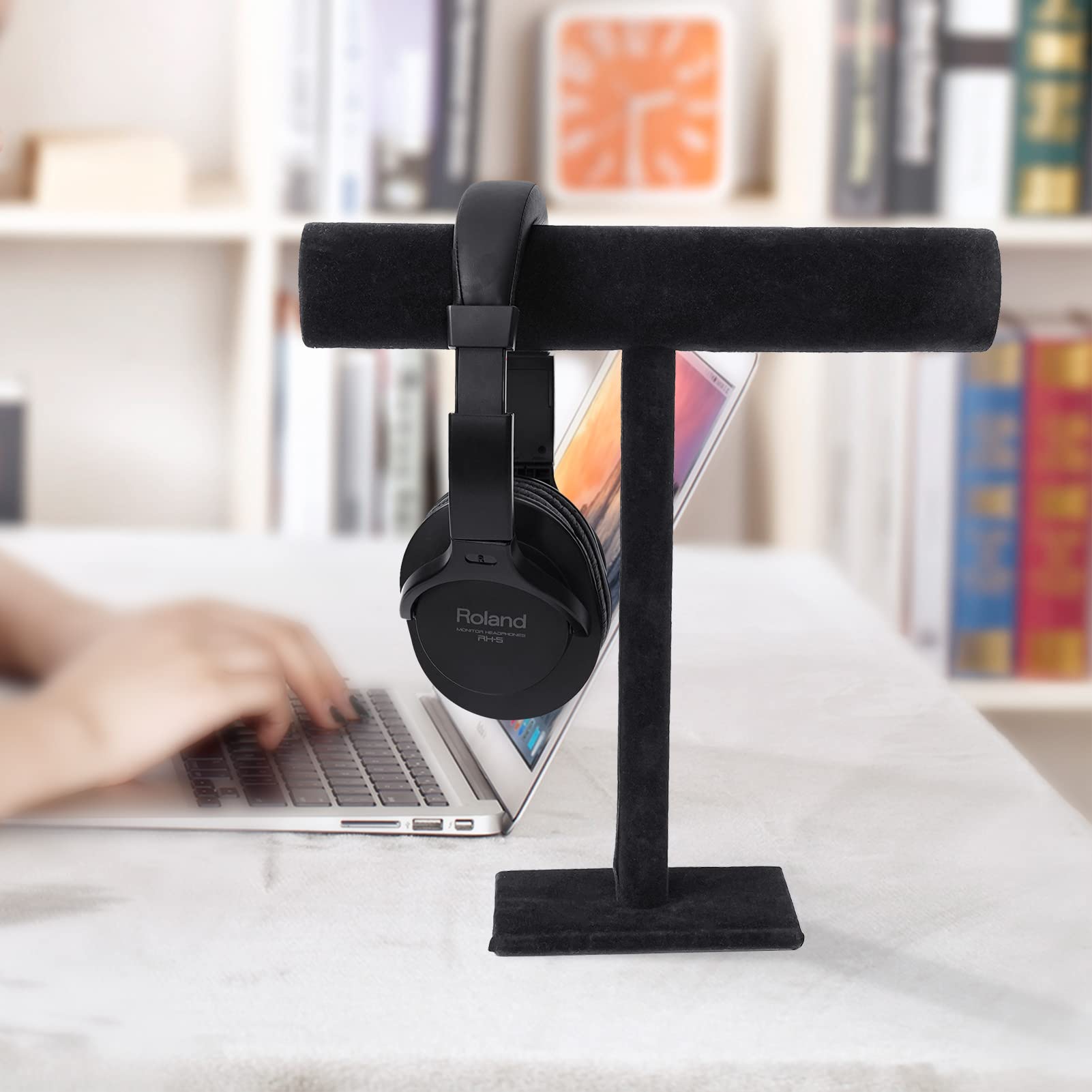 G Ganen T-Bar Necklace Holder - Black Velvet Jewelry Display Stand for Necklaces, Chains, Bracelets & Watches (12