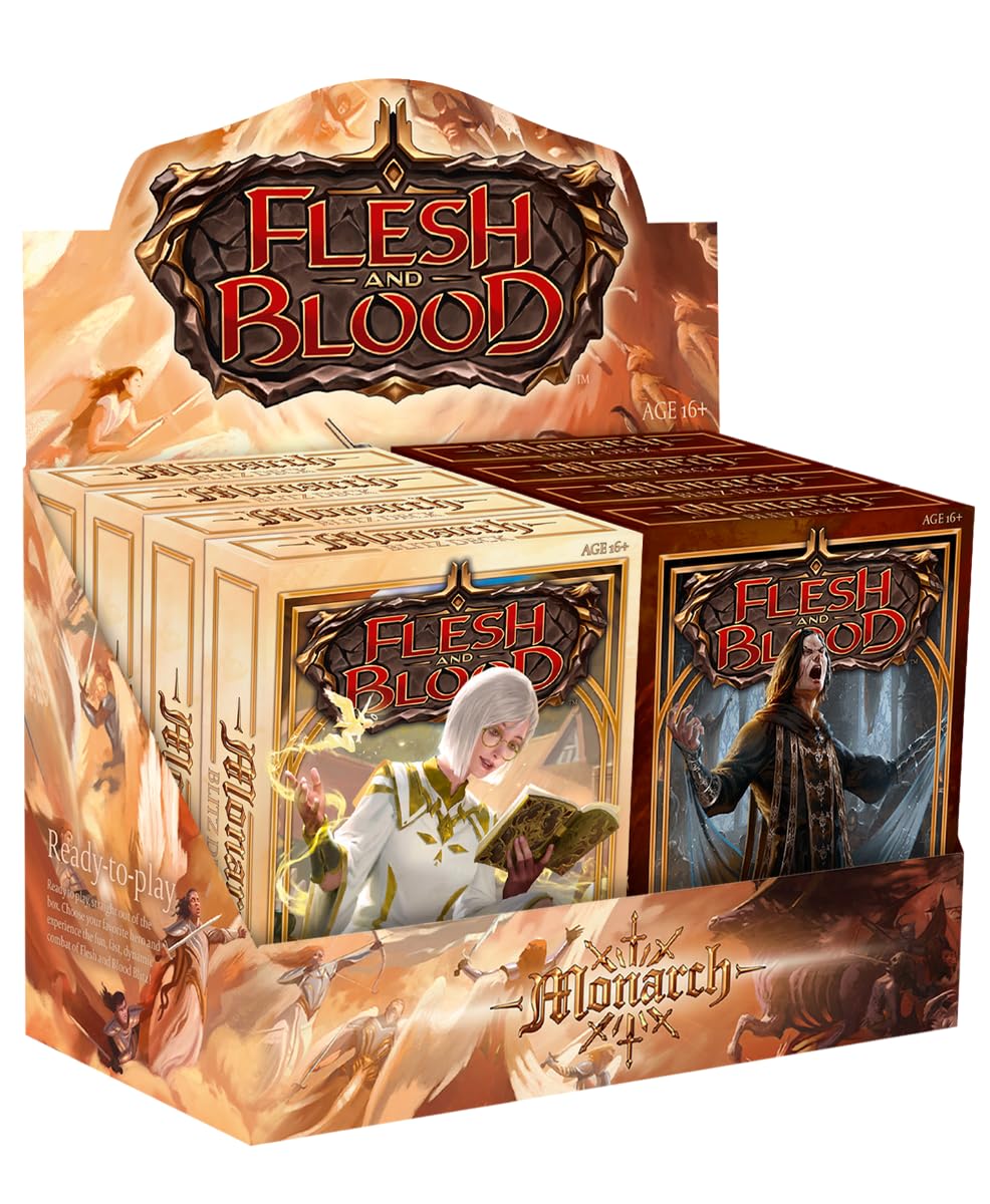 Flesh & Blood Monarch Blitz Deck Display - 8 Decks for TCG Battles