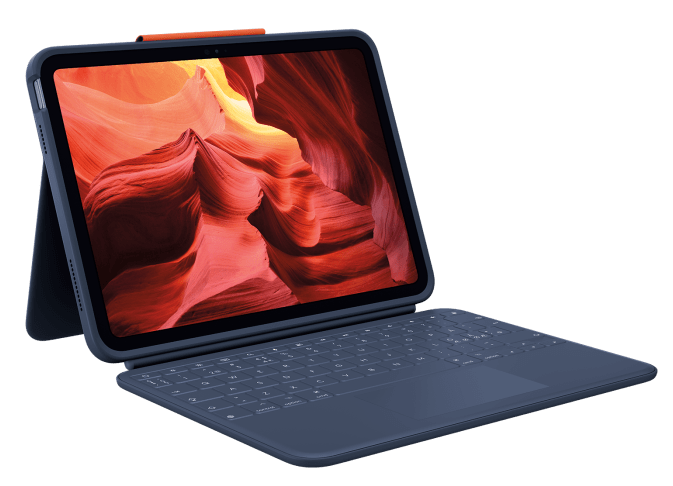 Logitech Rugged Combo 4 Touch Keyboard Case for Apple iPad 10.9 10th Gen (A16) - Durable Protective Cover with Backlit Keys | Perfect for Work, Travel & Outdoor Use
