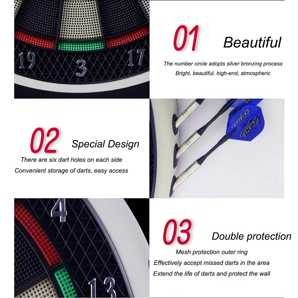 Professional Electronic Dartboard Set with 18 Games & 159 Options - 6 Soft Tip Darts Included - Perfect for Bars, Offices & Home Entertainment | Fun Sports Game for Adults & Parties