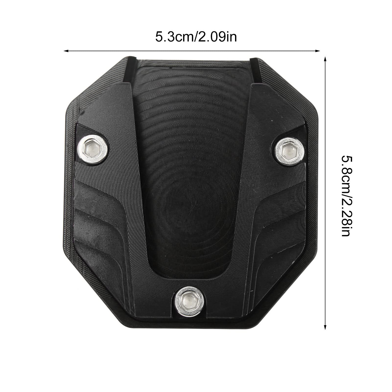 Universal Motorcycle Kickstand Plate - High Strength Aluminium Alloy Side Stand Pad with Hex Wrench for Secure Parking