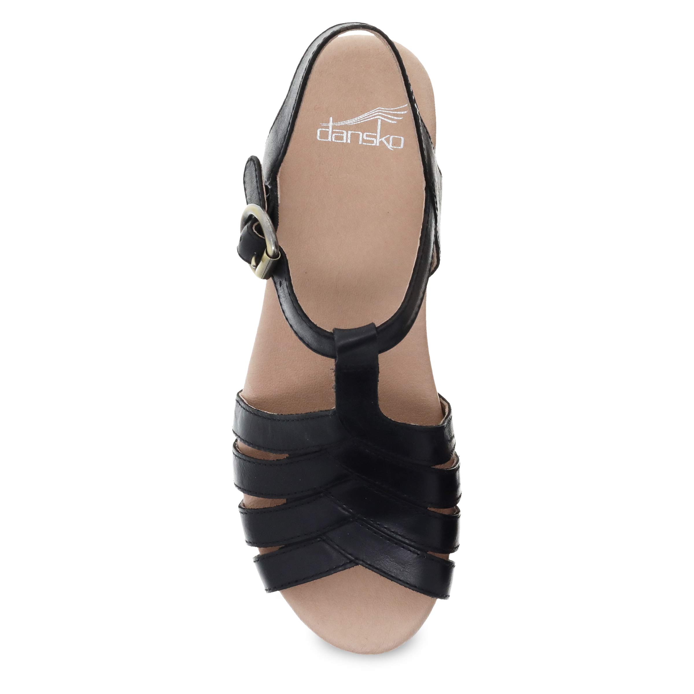 Dansko Women's Mara Comfortable Leather Sandals - Slip-Resistant & Arch Support for Walking, Travel & Casual Wear