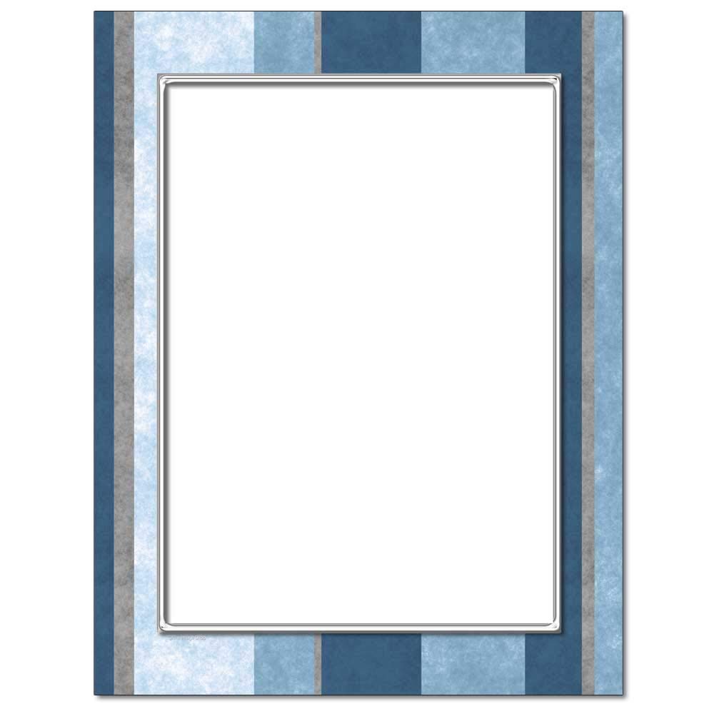 Premium Blue Stripes Letterhead Paper - 25 Sheets for Laser & Inkjet Printers | Professional Business Stationery for Office Documents, Resumes & Formal Correspondence