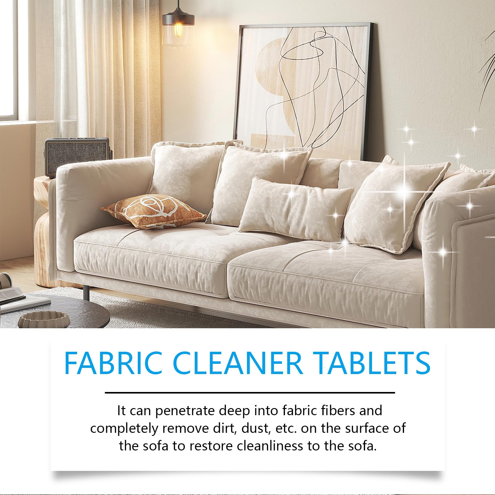 No-Wash Fabric Cleaner Spray - Upholstery & Sofa Cleaner for Furniture, Car Seats, Mattress - Stain Remover & Odor Eliminator (2-Pack) - Perfect for Pets, Kids & Everyday Messes