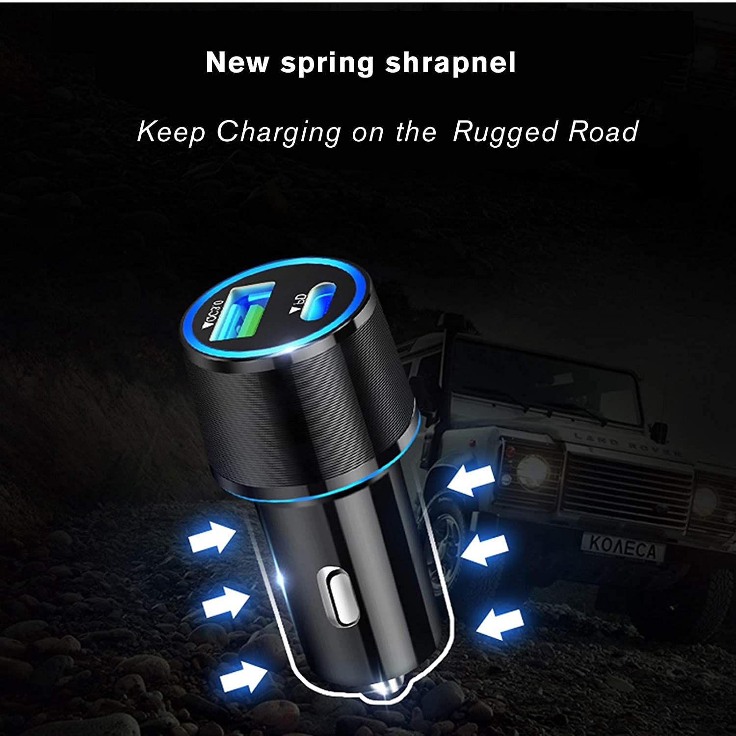 UrbanX 21W Fast Car Charger with PD 3.0 & USB A to Micro USB Cable - Compatible with Realme C15 & Most Smartphones - Quick Charge for Cars & Trucks (3.3FT/1M, Black) - Perfect for Road Trips & Daily Commutes