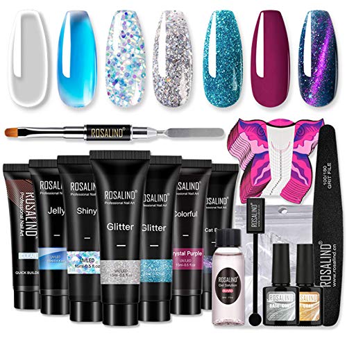 7 Color Quick Nail Extension Glue Set - Professional UV/LED Gel for Crystal Nail Art - Perfect for Salon, Home Manicure & Nail Extensions