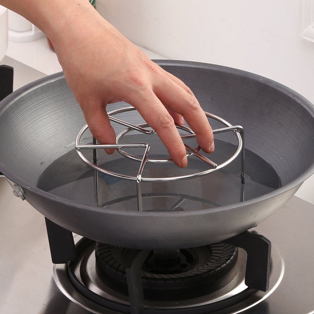 Stainless Steel Steamer Rack Stand - Heavy Duty Multi-Function Steamer Basket for Cooking, 5.9