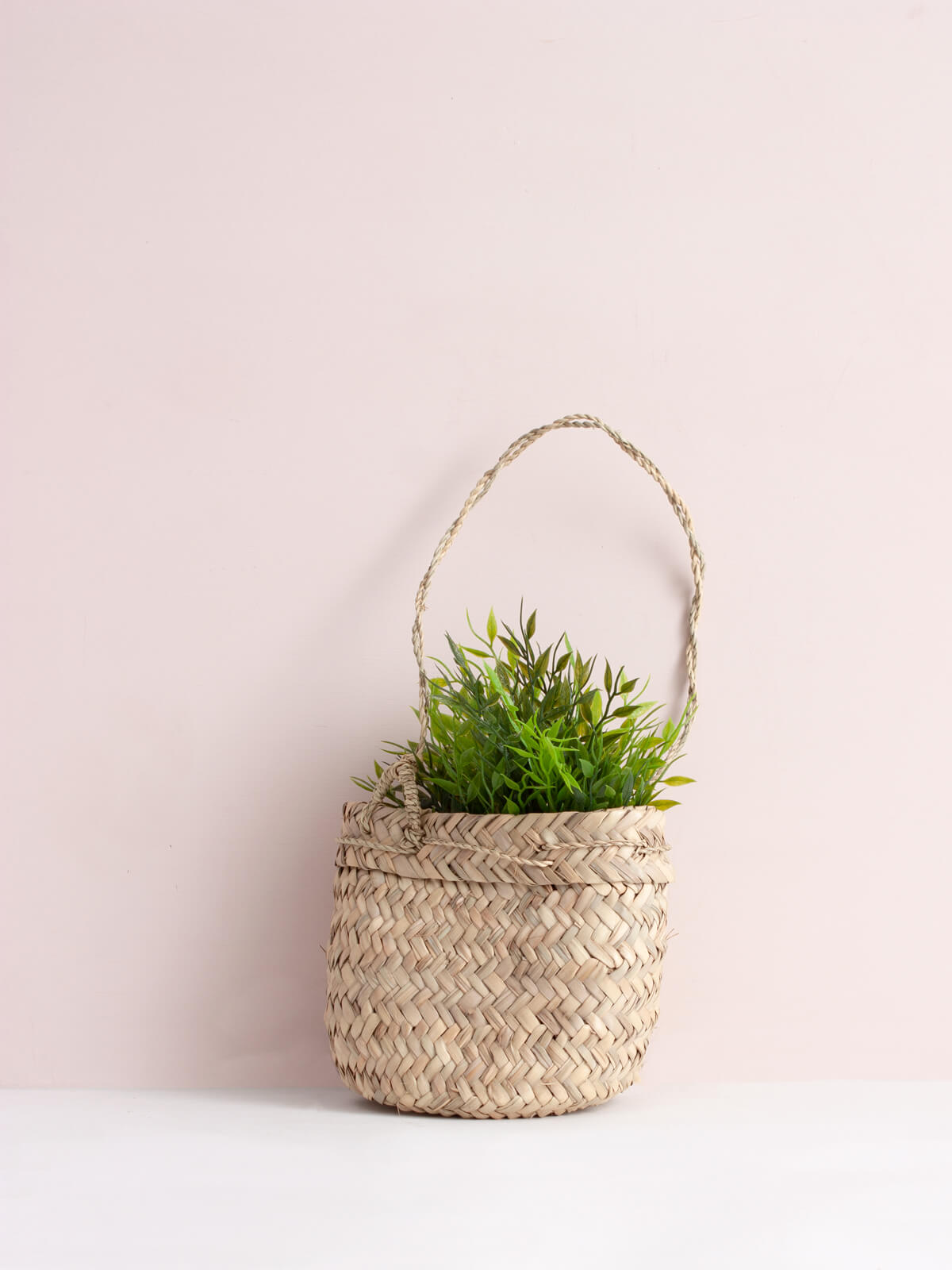 Handwoven Moroccan Beldi Hanging Baskets - Natural Fiber Storage & Decor for Boho Home, Kitchen, Bathroom & Wall Organization