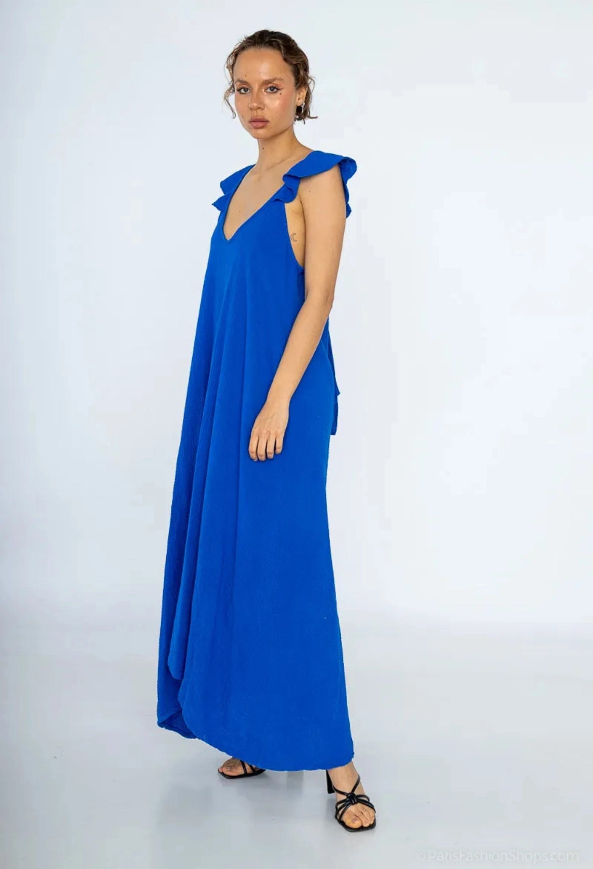Elegant and Lightweight Sonia Long Cotton Gauze Robe for Women - Perfect for Spa, Lounging, and Bridal Occasions
