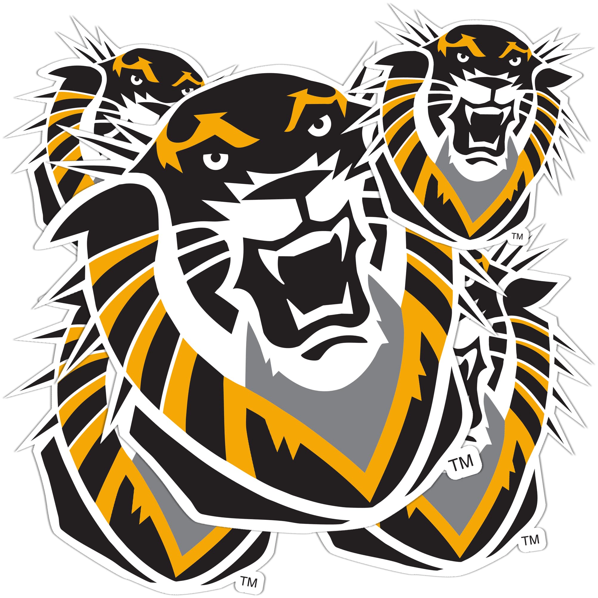 FHSU Tigers NCAA Vinyl Decal Stickers - 3-Pack for Laptop, Water Bottle, Car & Scrapbook - Fort Hays State University Fan Gear | Perfect for Game Day, School Spirit & College Decor