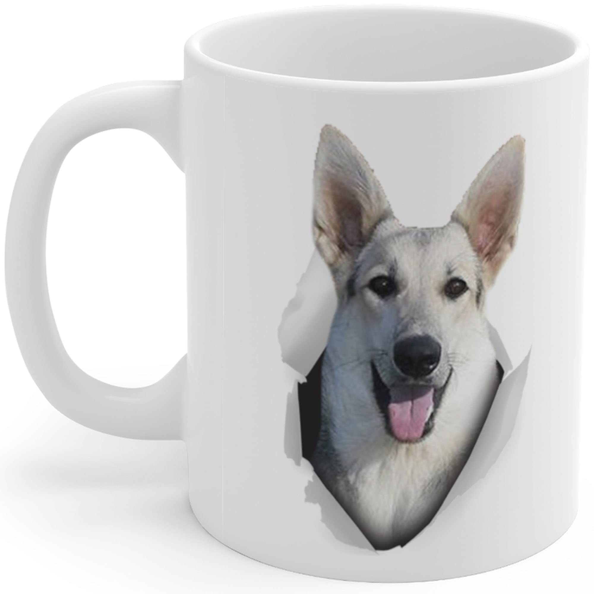 Funny German Shepherd Coffee Mug - 11oz White Ceramic Cup for Dog Lovers, Perfect Gift for Dog Moms & Dads - Christmas 2024 Gift Ideas - Great for Coffee, Tea & Office Use