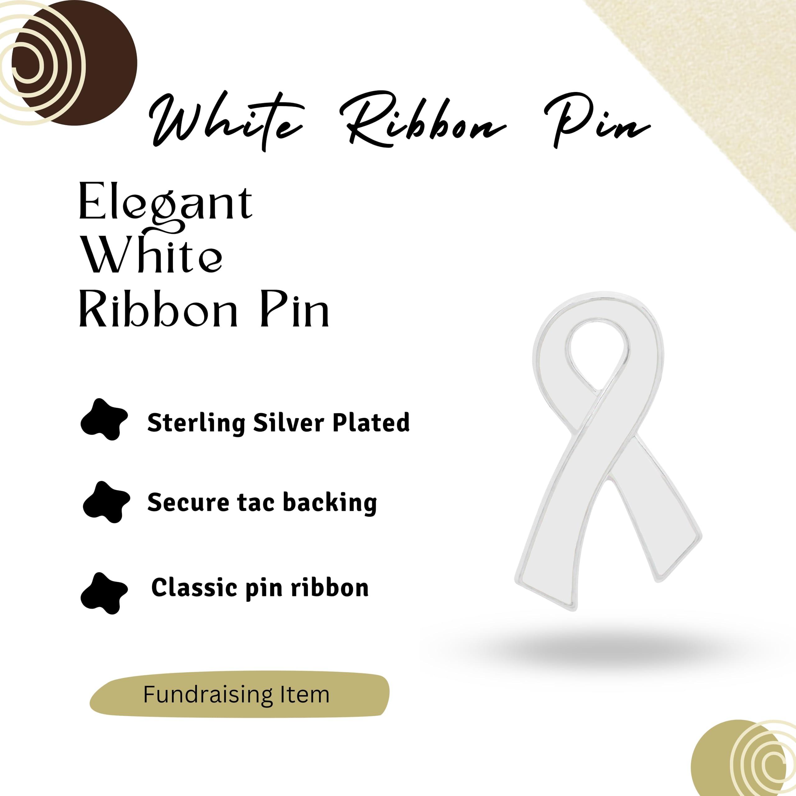 Cancer & Disease Awareness Ribbon Pins - Bulk Pack of 1/5/25/100 Pins for Support Groups, Fundraising & Awareness Campaigns - Perfect for Charity Events, Walks & Awareness Months