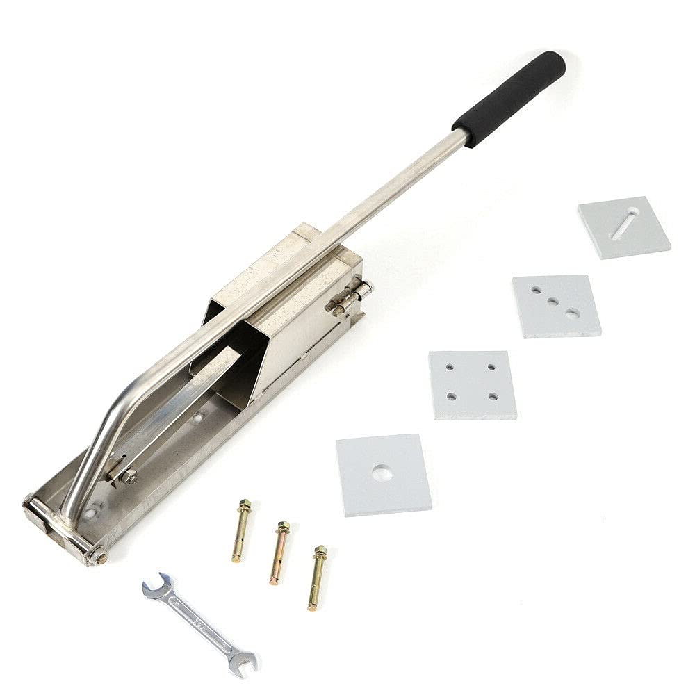 Stainless Steel Clay Extruder with 4 Interchangeable Nozzles - Wall Mounted Labor Saving Design for Pottery, Ceramics & DIY Crafts - Perfect for Clay Sculpting, Handbuilding & Art Projects