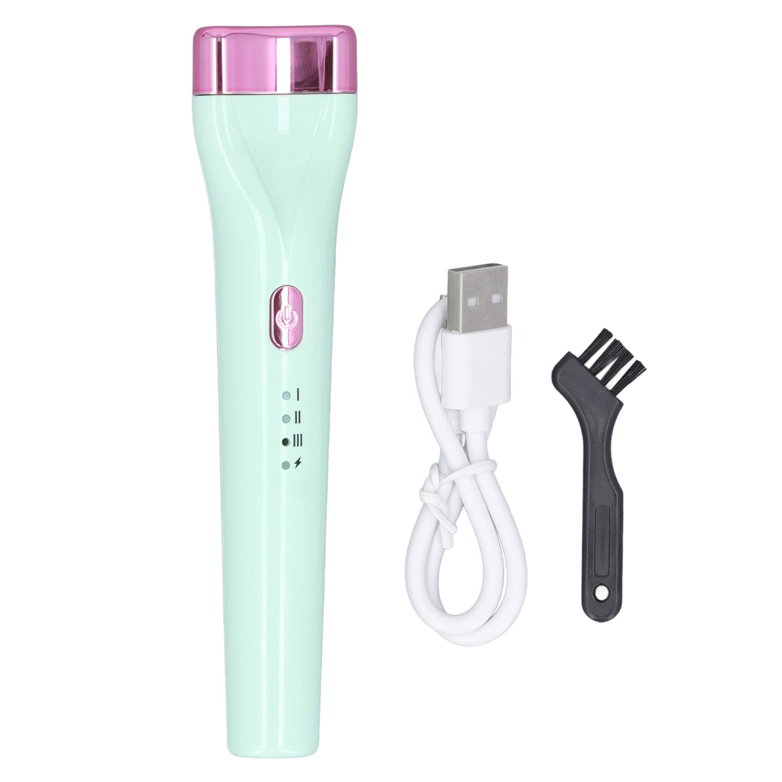 Electric Heated Eyelash Curler - 3 Adjustable Temperature Settings, Rechargeable USB Lash Curler for Natural Curves | Perfect for Home Use, Travel & Professional Makeup (Green)