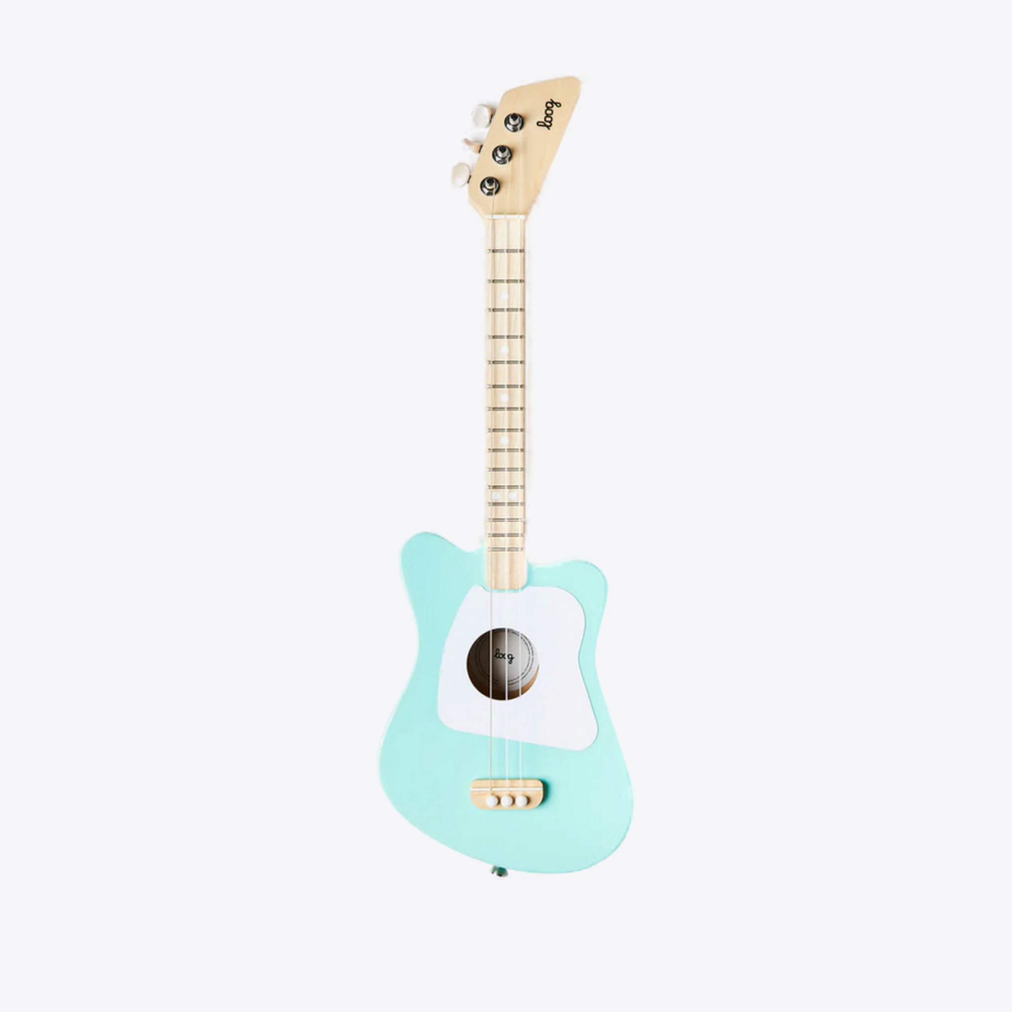 Loog Mini Acoustic Guitar for Kids - 3-String Beginner Guitar in Mint Green | Perfect for Learning, Travel & Family Music Time
