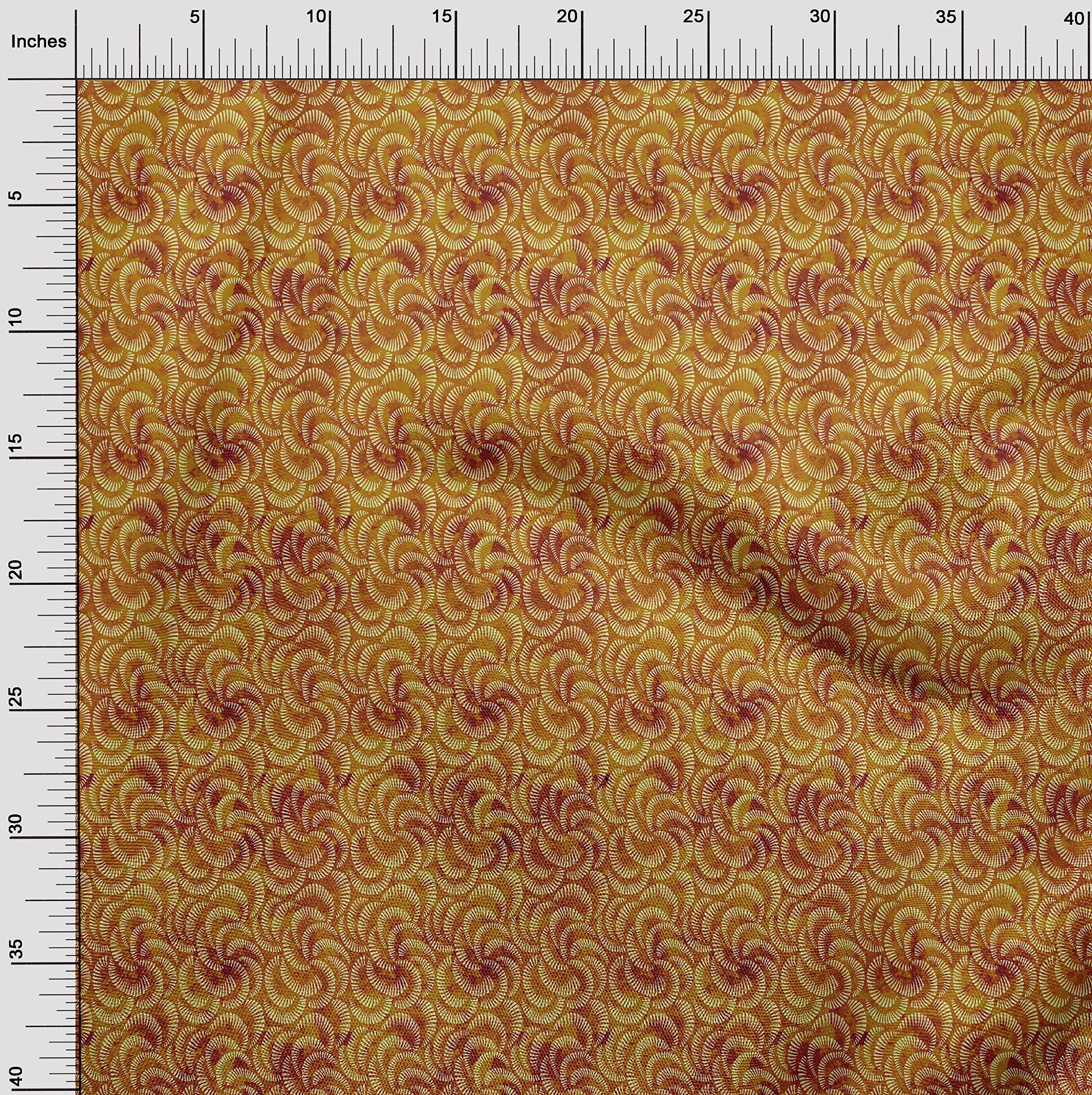 Premium Rayon Brown Batik Fabric by The Yard - 56 Inch Wide for DIY Clothing, Dresses, Quilting & Home Decor | Printed Sewing Supplies for Crafting & Fashion Design