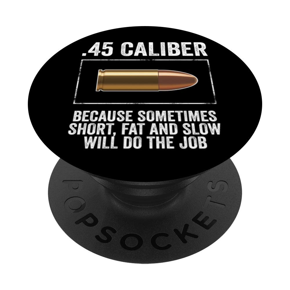 45 Caliber Bullet PopSockets Swappable PopGrip - Gun Enthusiast Accessory for Phones, Tablets & Gaming Devices - Perfect for Shooting Ranges, Hunting Trips & Outdoor Adventures