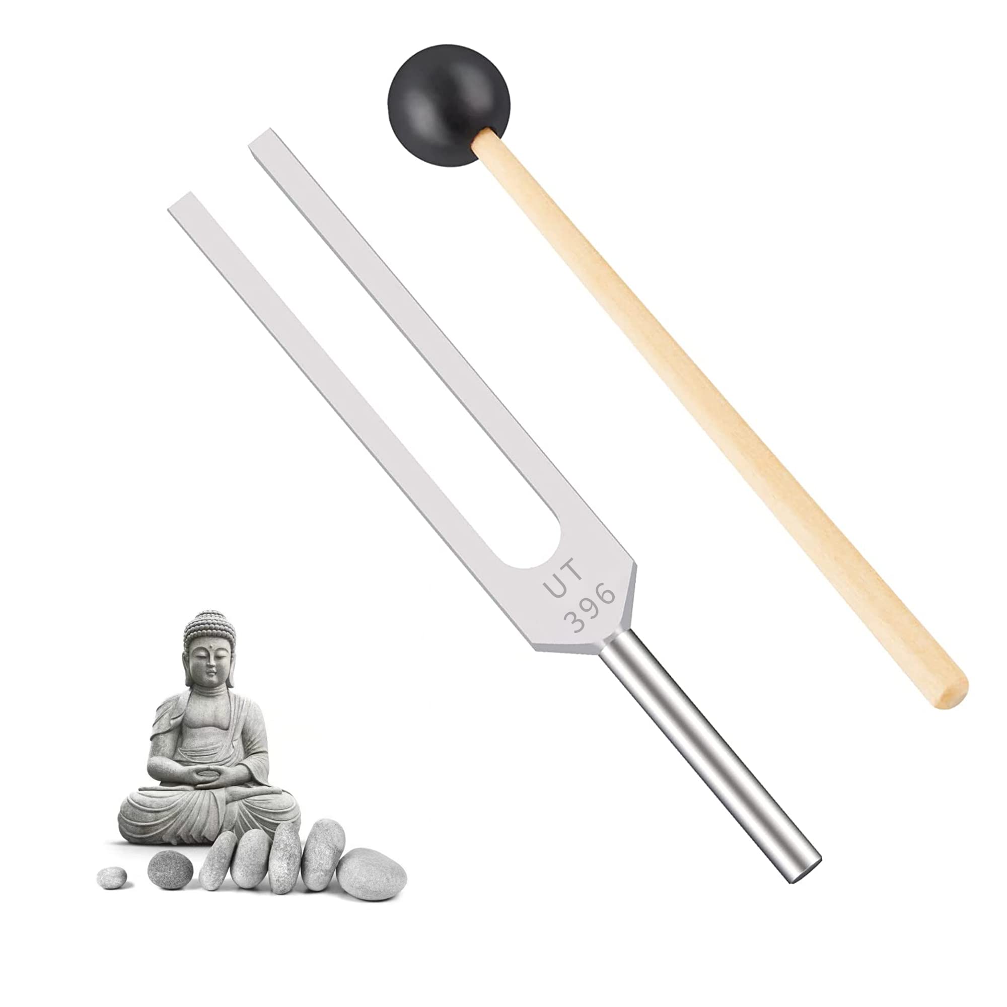 Premium Aluminum Sensory Tuning Forks Set (396Hz) - Yoga, Chakra Balancing & Energy Healing Tools with Silicone Hammer & Cleaning Cloth - Perfect for Meditation, Sound Therapy & Holistic Wellness Practices