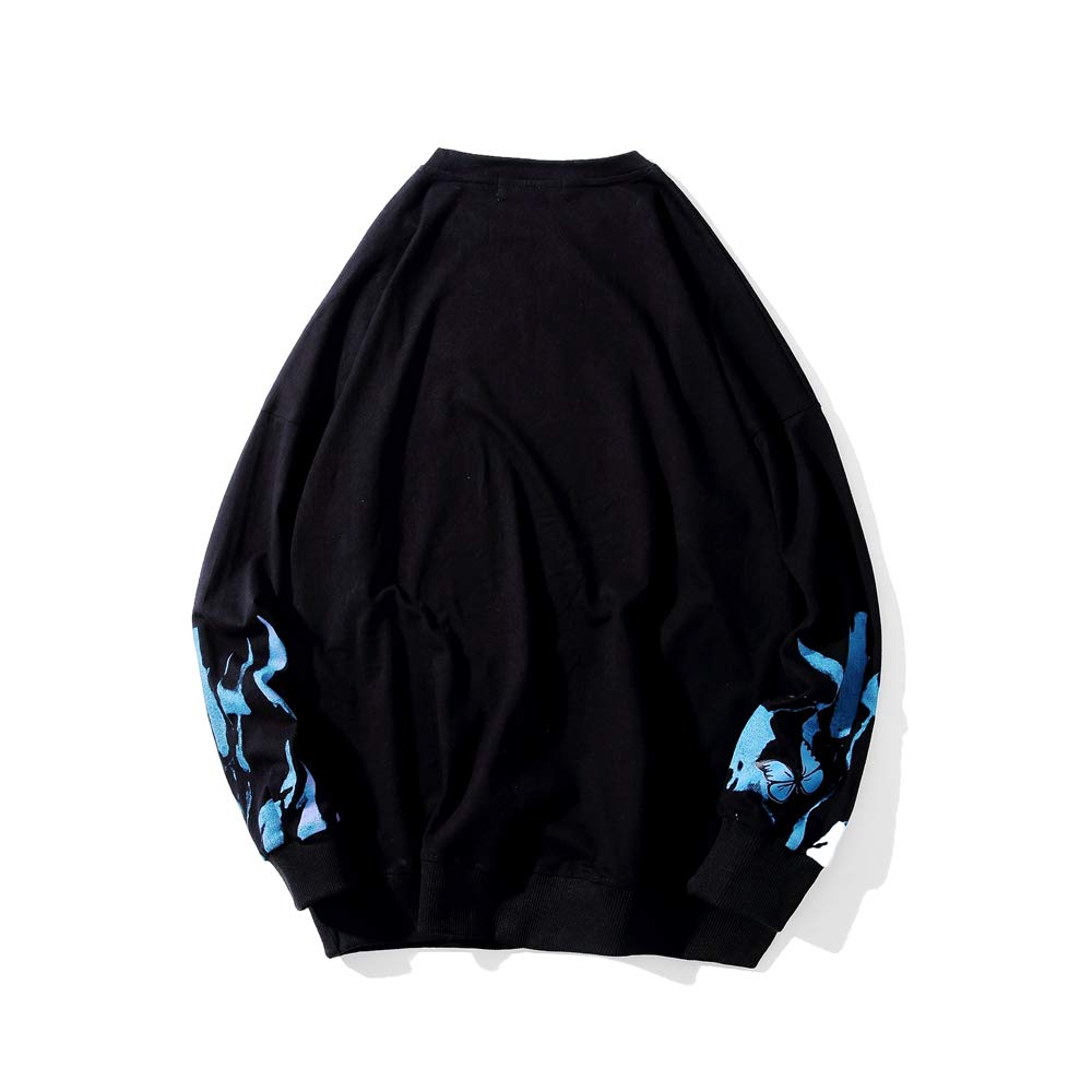 GURUNVANI Men's Graphic Tees Butterflies T-Shirt Magic Fire Print Short Sleeve Casual Shirt for Streetwear Summer Outfits