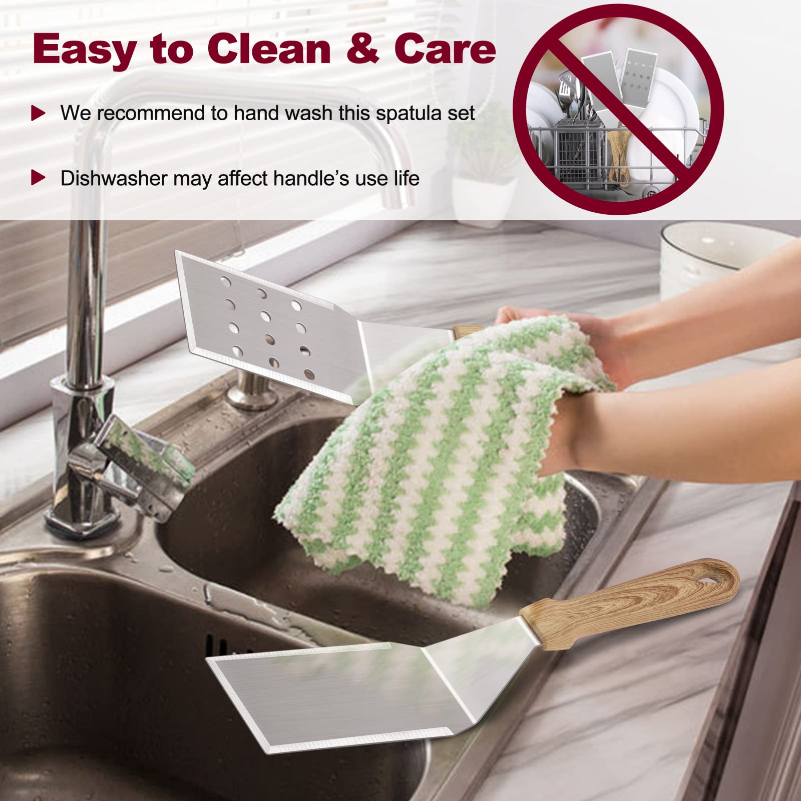 Premium Stainless Steel Spatula Set of 2 - 11.8