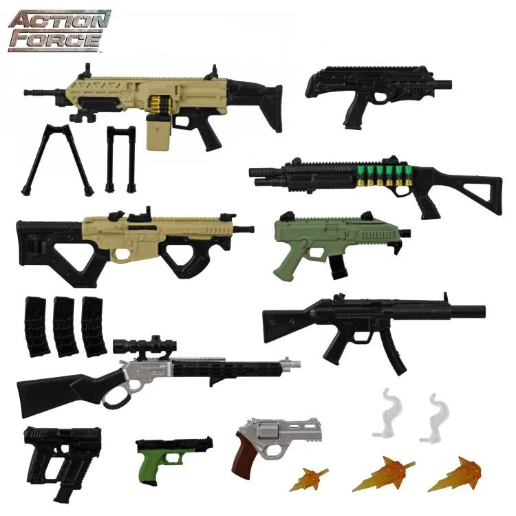 Action Force Weapons Pack (Echo) - 12-Piece Military-Style Accessory Set for 6-Inch Action Figures - Perfect for Collectors, Diorama Displays & Tactical Play Scenes