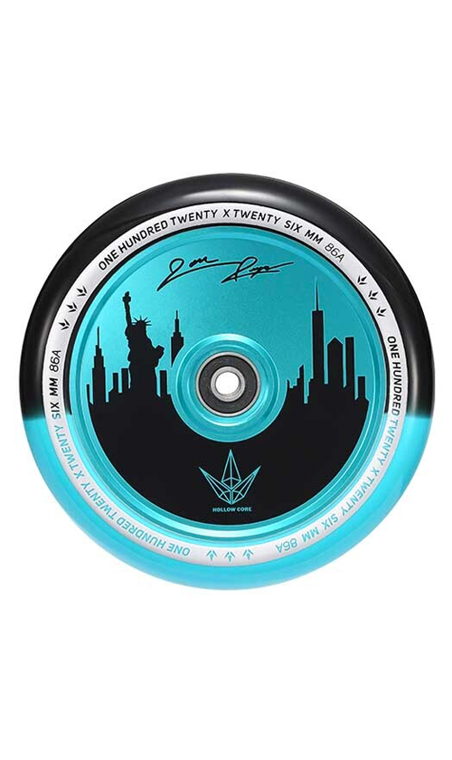Envy Jon Reyes 120mm Skateboard Wheels - Black & Teal - High Performance for Street and Park Skating
