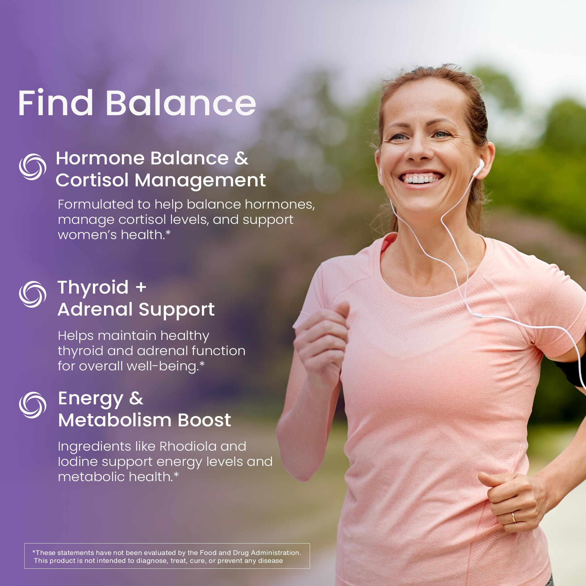 WellPath Soothe Hormone Balance & Cortisol Support Supplement for Women | Thyroid, Mood & Metabolism Booster with Rhodiola, Selenium & Iodine | Adrenal & Stress Relief | 60 Capsules | Perfect for Busy Women & Menopause Support