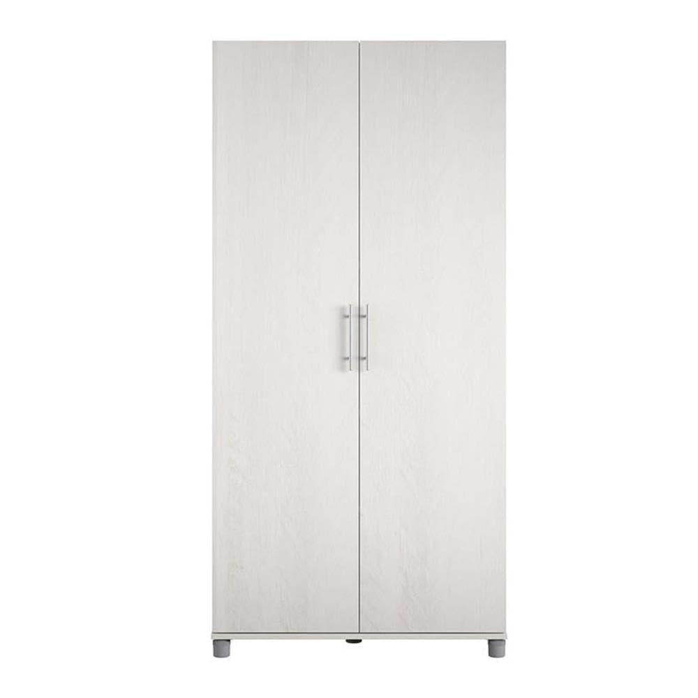 Systembuild Evolution Camberly 36-Inch Utility Storage Cabinet in Ivory Oak - Perfect for Garage, Laundry Room & Home Organization