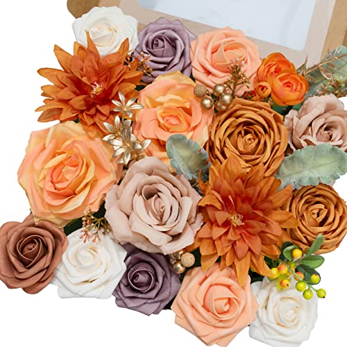 Purple & White & Pink & Light Orange