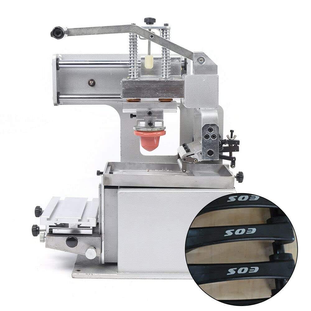 Single Color Manual Pad Printer Machine - Adjustable 80x120mm Printing Area for DIY Transfer of Words, Numbers & Logos | Perfect for Custom Printing on Mugs, Phone Cases, Pens & Promotional Items