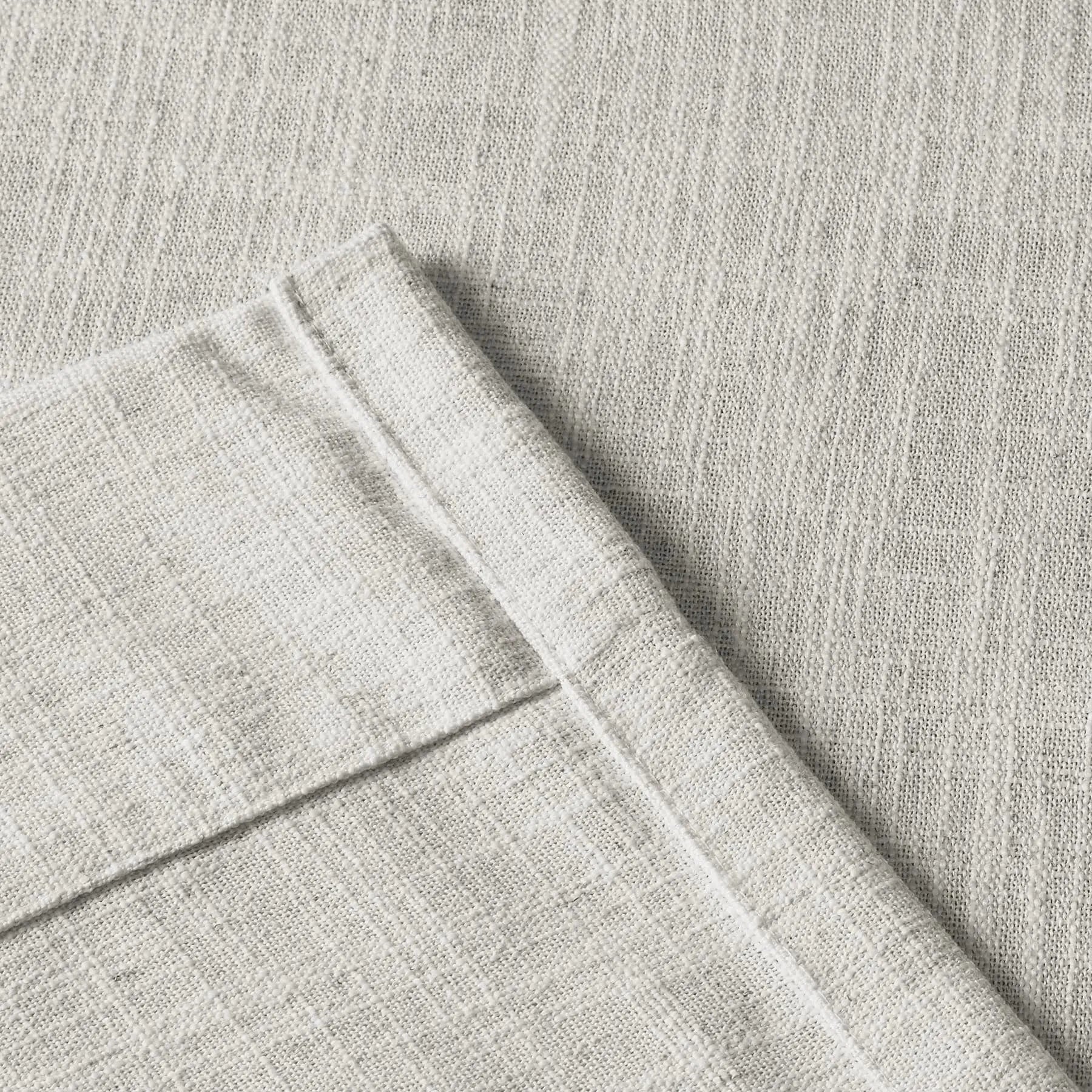 Liz Linen Pinch Pleat Ready-Made Curtains - Unlined Window Drapes for Living Room & Bedroom Decor