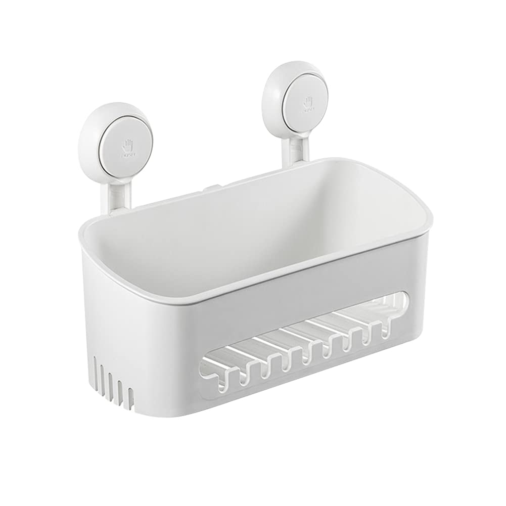 LOYY Shower Caddy - Removable Bathroom Shelf with Strong Suction Cups, No Drilling Wall-Mounted Storage Basket for Shower, Kitchen & Bathroom Organization - Perfect for Small Spaces & Rental Homes