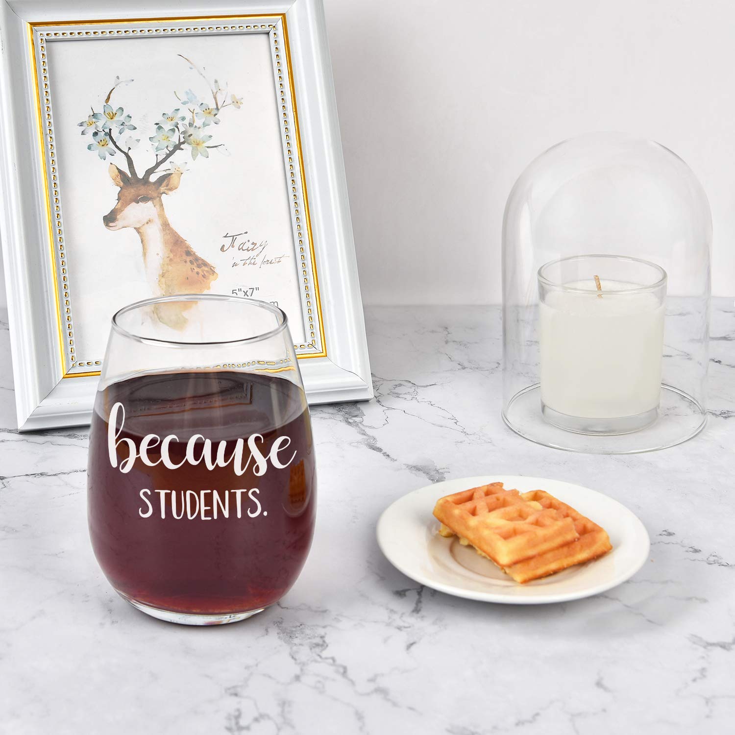 Gtmileo 15oz Funny Stemless Wine Glass - Unique Teacher Gift for Women & Men - Perfect for Teacher Appreciation, Birthday & Teachers Day - Great for Classroom Celebrations & Relaxing After School