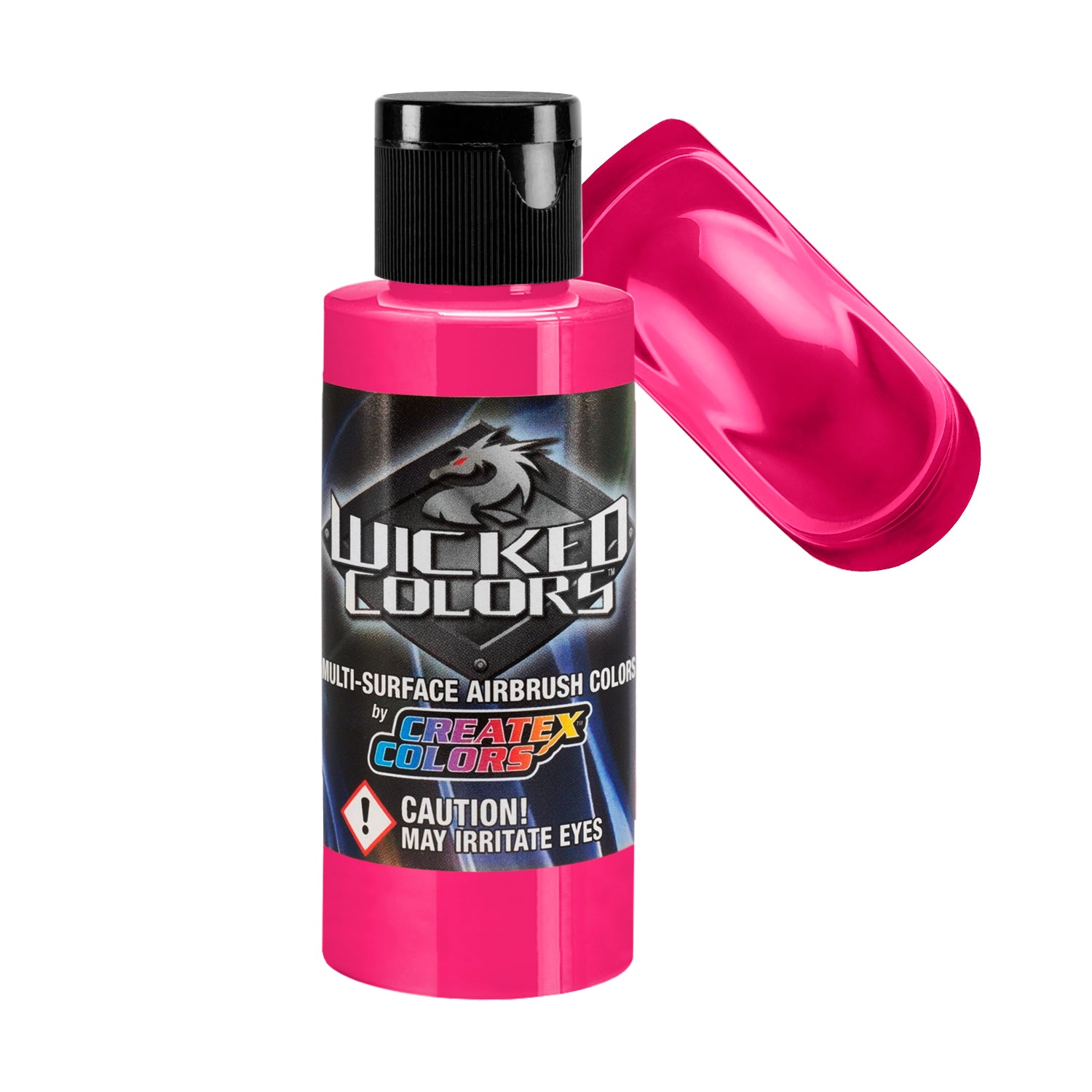 Wicked Fluorescent Pink Airbrush Paint - 2 oz Bottle for Vibrant Art, DIY Projects & Airbrush Tattoos