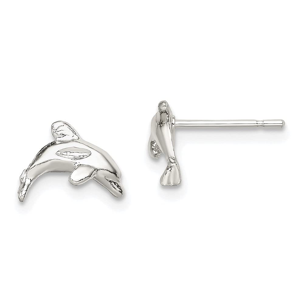 925 Sterling Silver Dolphin Mini Earrings for Women - Dainty Fine Jewelry Gift for Her - Perfect for Everyday Wear, Beach Vacation & Special Occasions