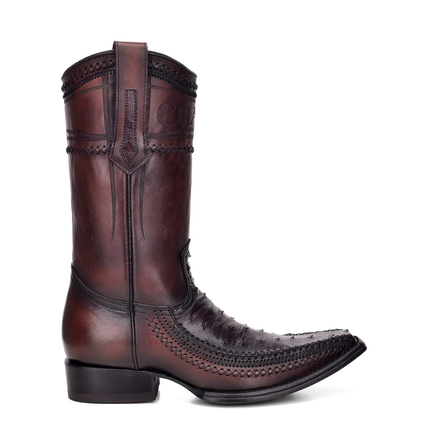 Cuadra Men's Western Boots - Genuine Ostrich & Bovine Leather Cowboy Boots Size 7.5 (1B1AA1) - Perfect for Rodeo, Country Music Festivals & Western Fashion