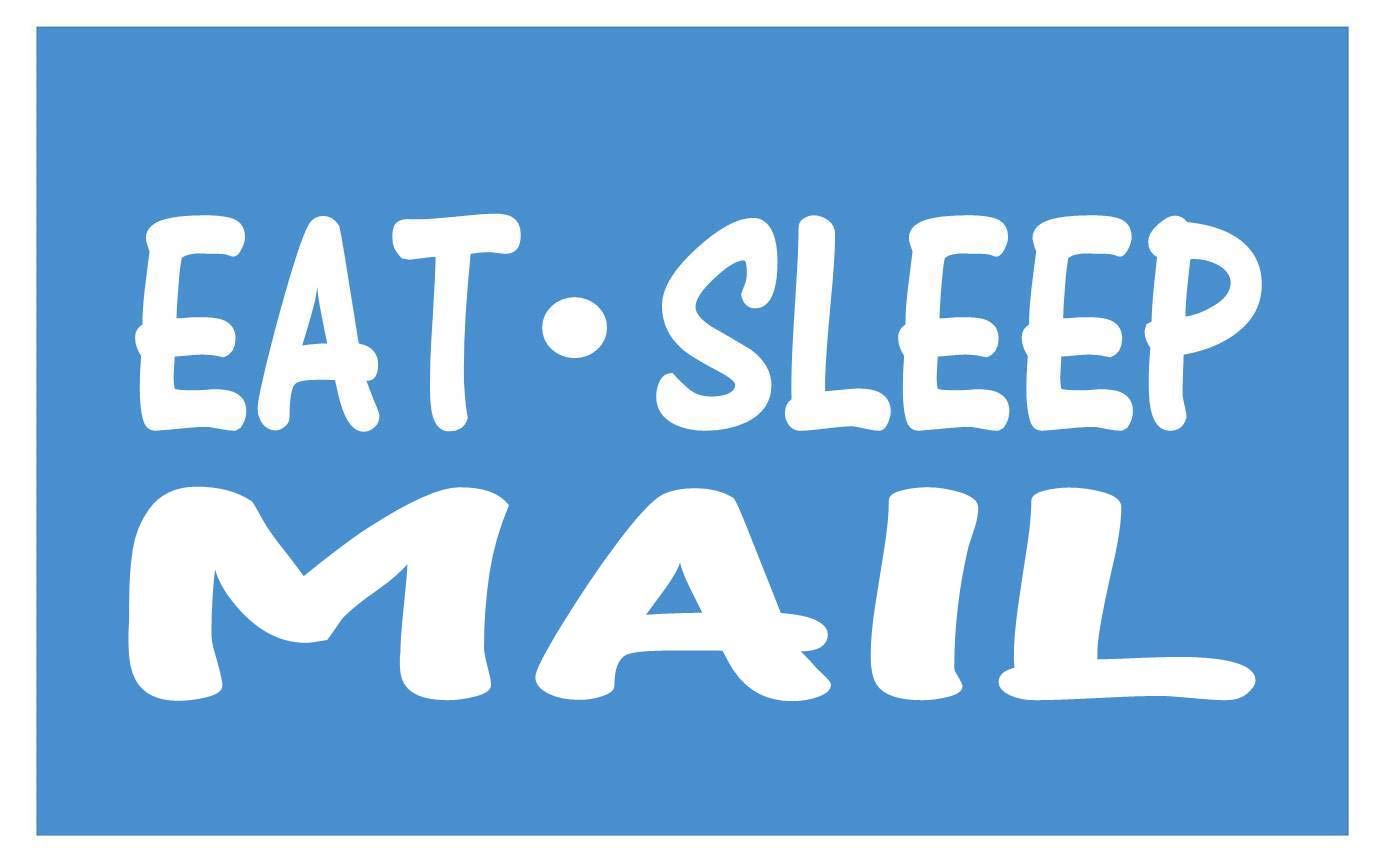 Eat Sleep Mail Sticker G937 - 8 Inch Vinyl Decal for Postal Workers, Mailbox & Route Drivers - Perfect for Laptops, Cars, and Office Decor