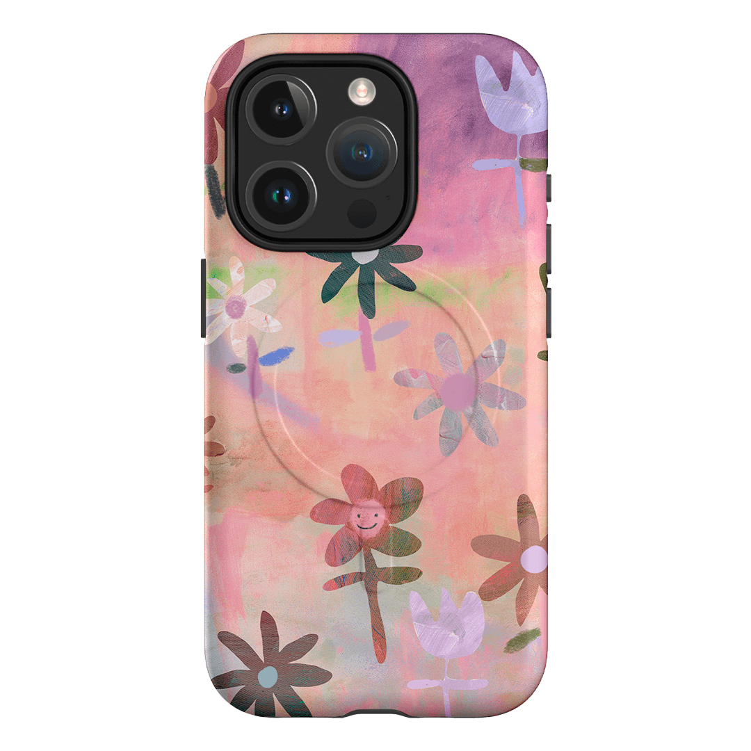 Premium Lazy Daisy Floral Phone Case - Shockproof & Slim Design for iPhone 15/14/13/12/Pro/Max - Perfect for Everyday Use, Travel & Outdoor Activities