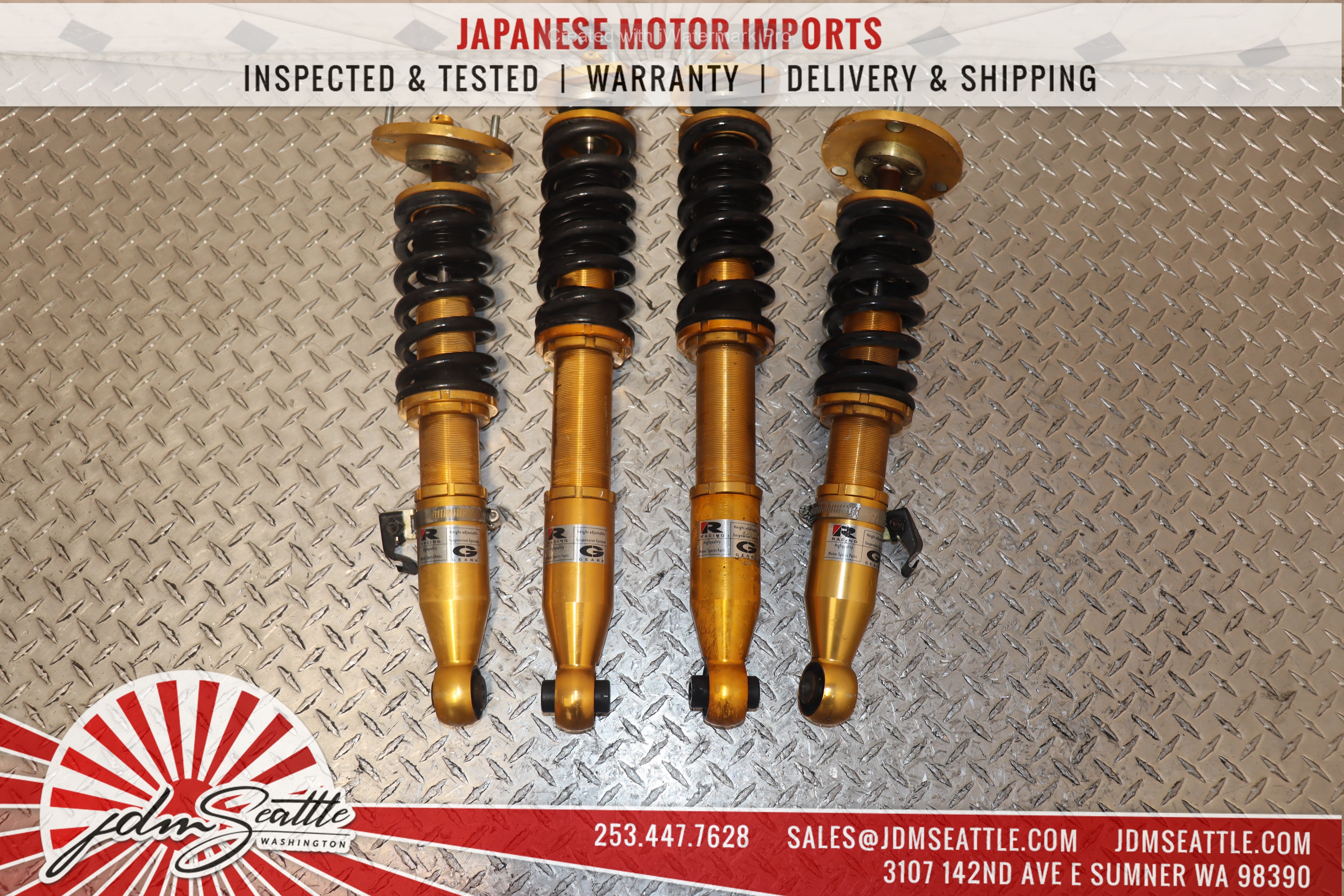 JDM Toyota Altezza SXE10 IS200 IS300 Racing Gear Motorsports Coilovers Set - High-Performance Suspension for Track & Street Racing