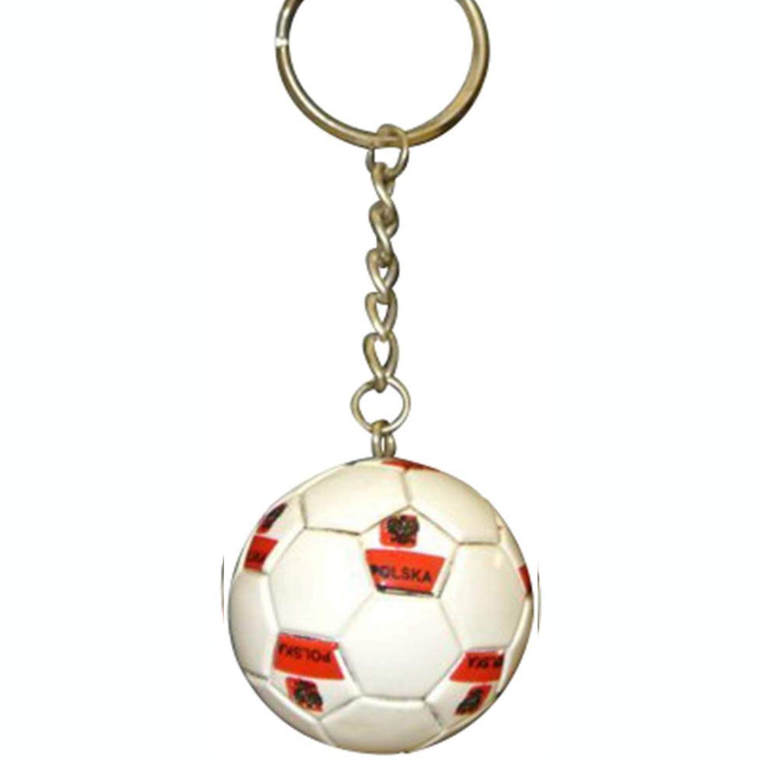 Poland Football Soccer Keychains - Durable Futbol Ball Keyrings for Fans, Gifts, and Everyday Carry