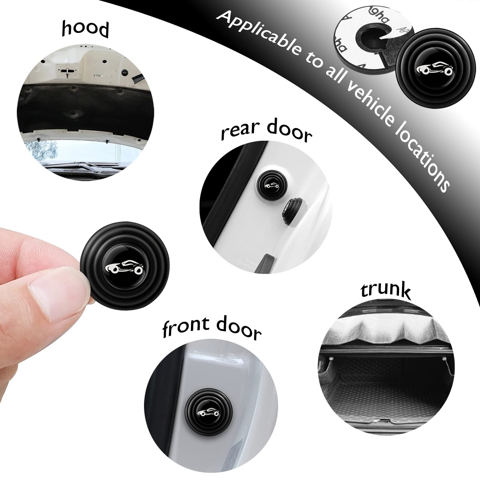 40 PCS Universal Car Door Shock Absorber Stickers - PVC Door Edge Protectors for Vehicle Side Impact Protection | Prevent Scratches & Dents in Parking Lots, Garages & Tight Spaces