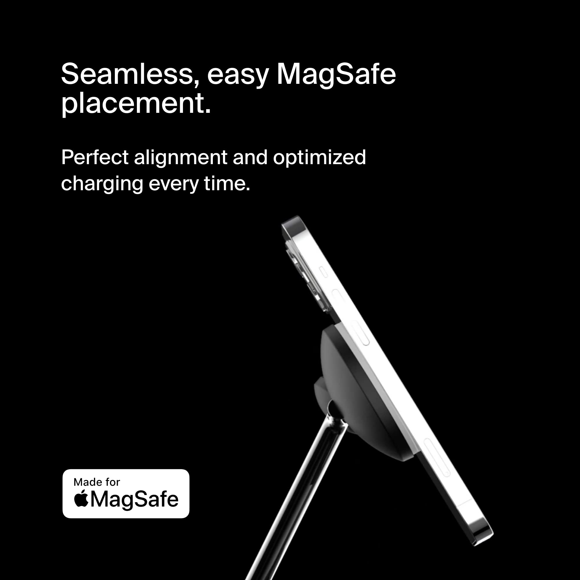 Belkin MagSafe 3-in-1 Wireless Charging Station - 15W Fast Charger for iPhone 16/15/14/13/12 Series, Apple Watch 10/9/8/SE/Ultra & AirPods - Black | Perfect for Bedside, Office Desk & Travel Charging