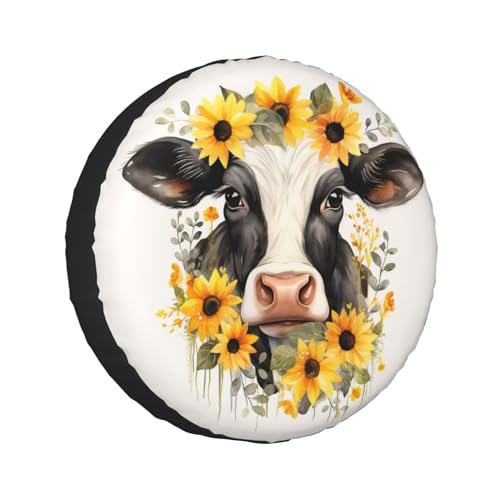 Cow And Sunflower