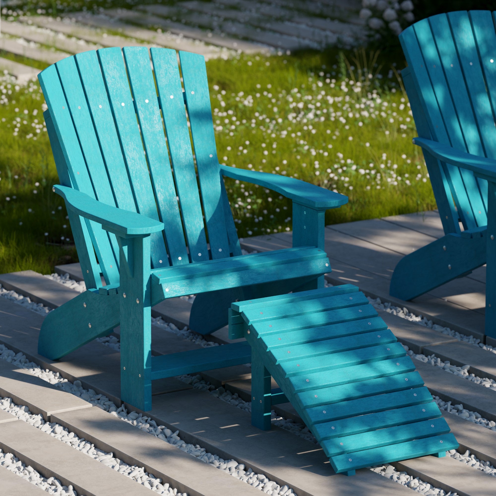 Premium Heritage Adirondack Chair - Solid Wood Outdoor Patio Furniture for Garden, Deck, Poolside & Backyard Relaxation