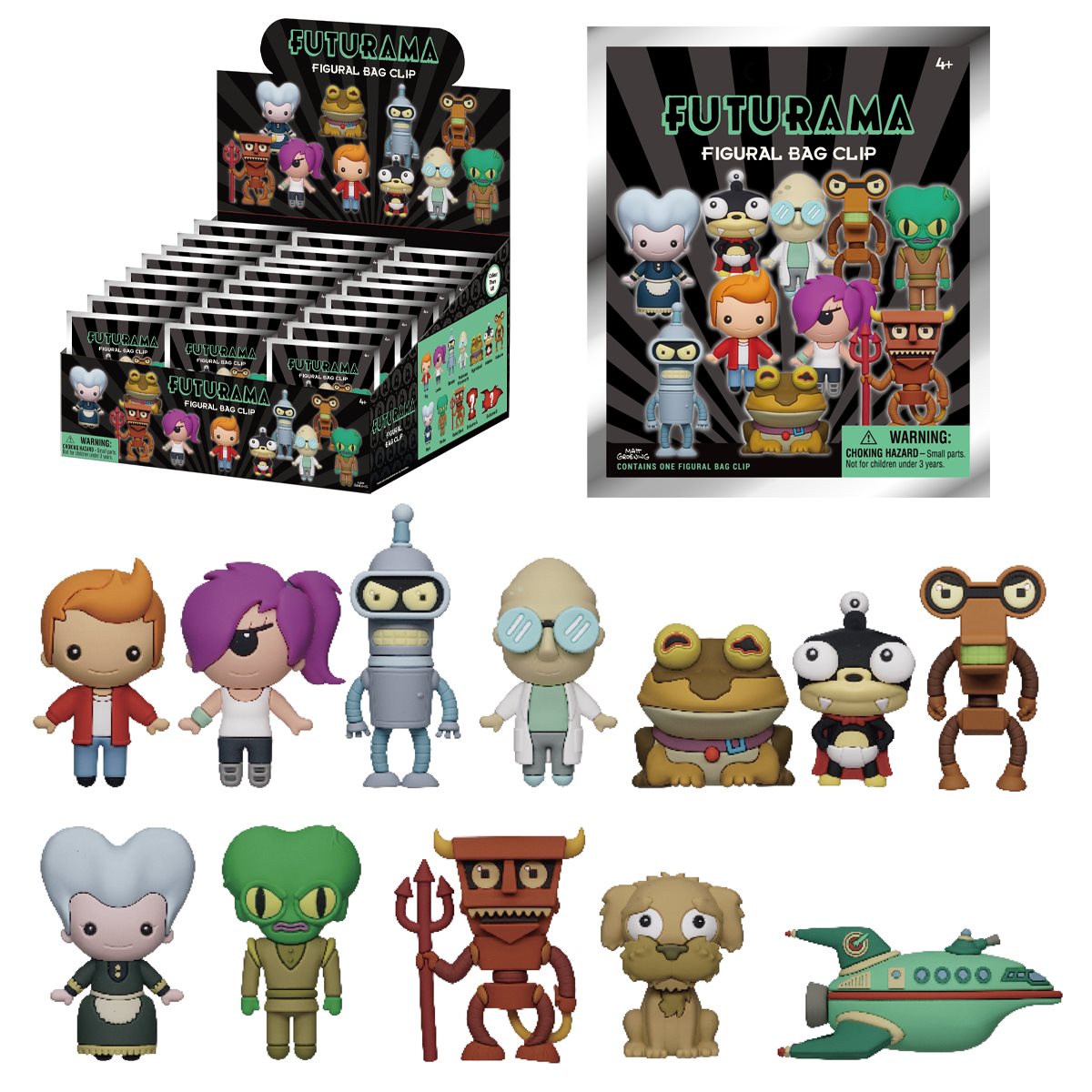 Futurama Collectible Blind Bag Figural Bag Clip - Fun Surprise Mystery Character for Fans, Gifts & Backpack Accessories